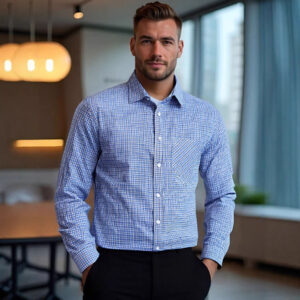 European And American Style Solid-color Men's Shirt