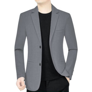 Retro Neapolitan Casual Solid-Colored Slim-Fit Blazer