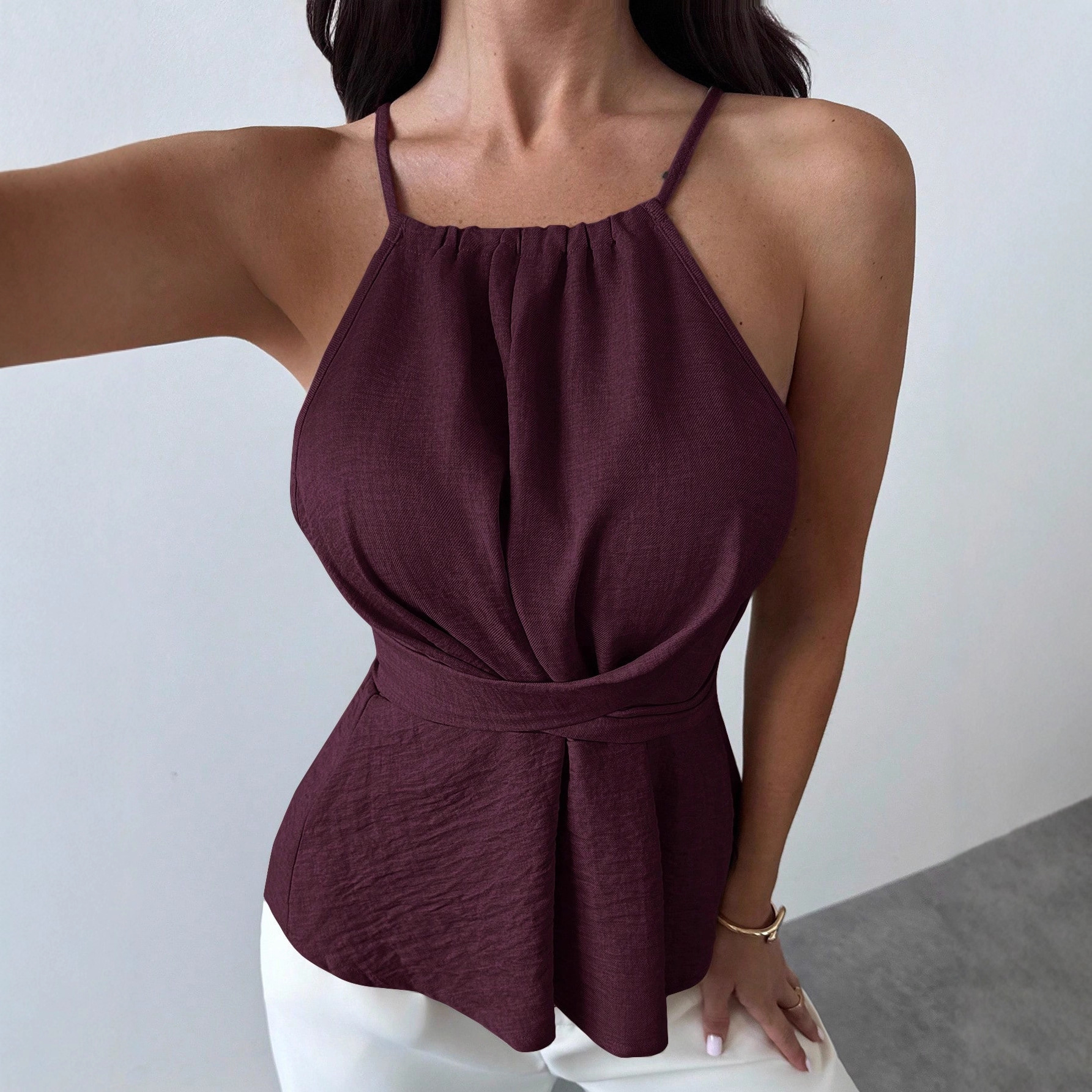 Strap-fit Waist-cinching Blousestyling Shots For European And American Looks - Image 7