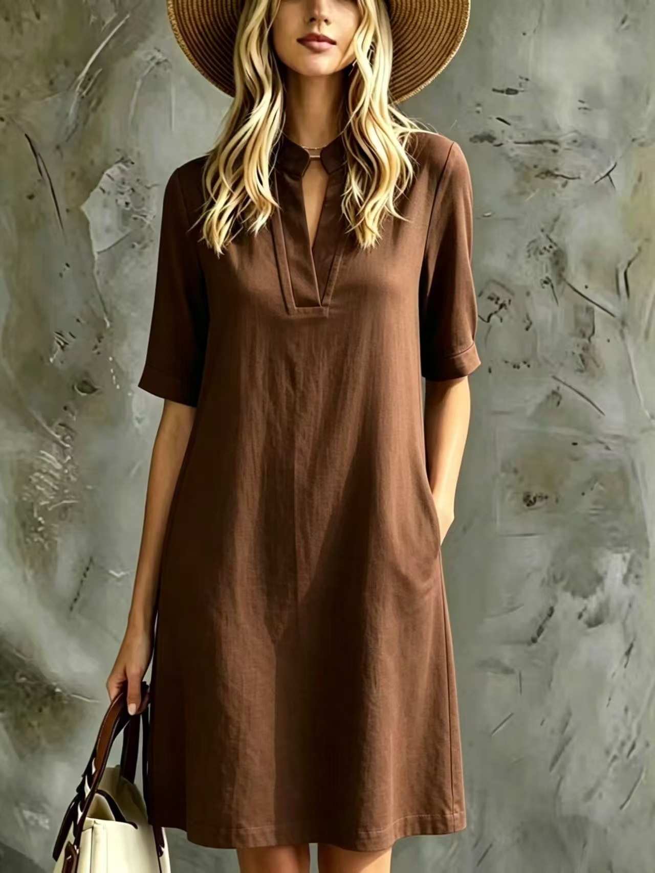 Elegant Straight-cut Womens Dress New Style - Image 4