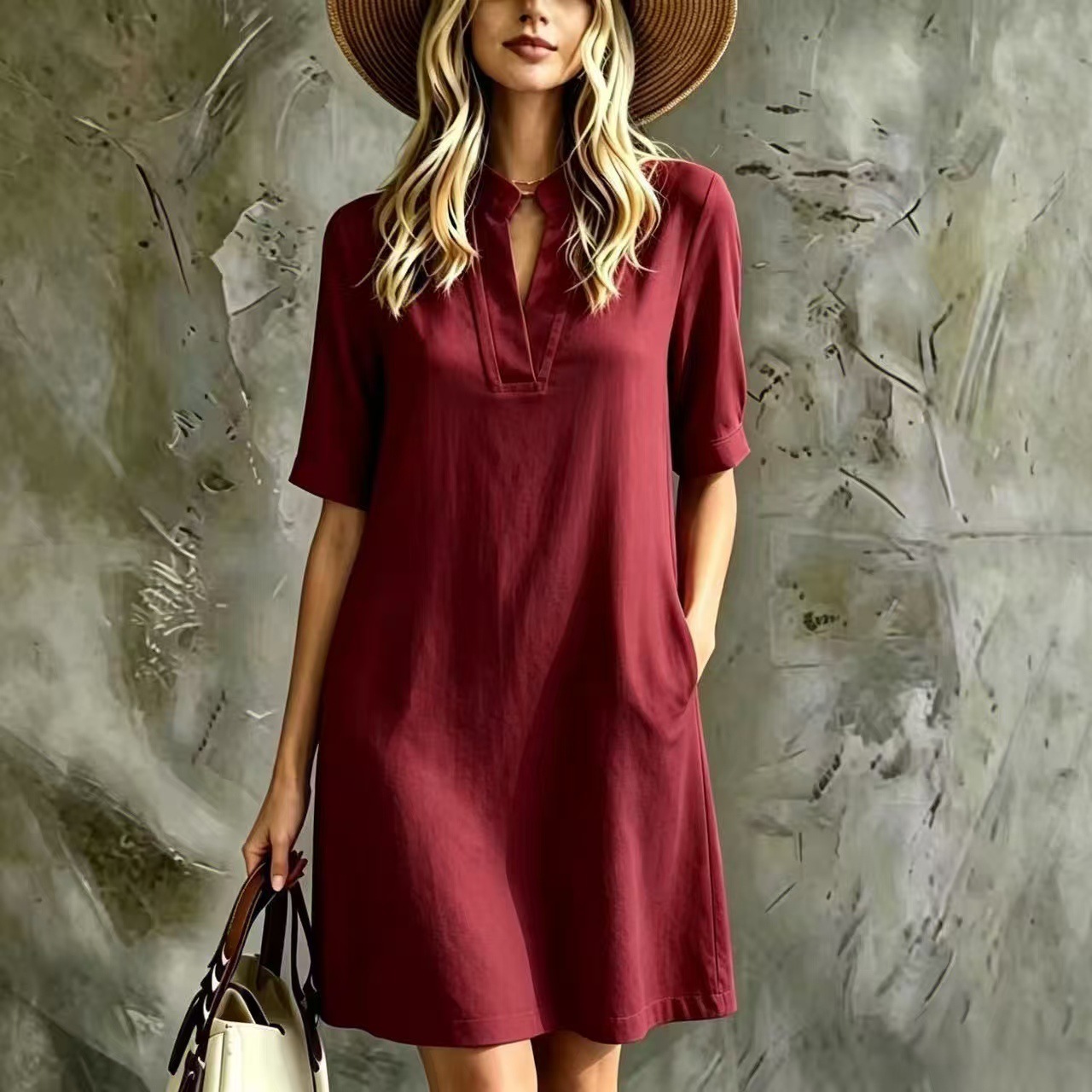 Elegant Straight-cut Womens Dress New Style - Image 2